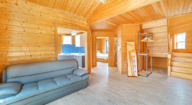 Кровать в общем номере Jeju Haeul Pension