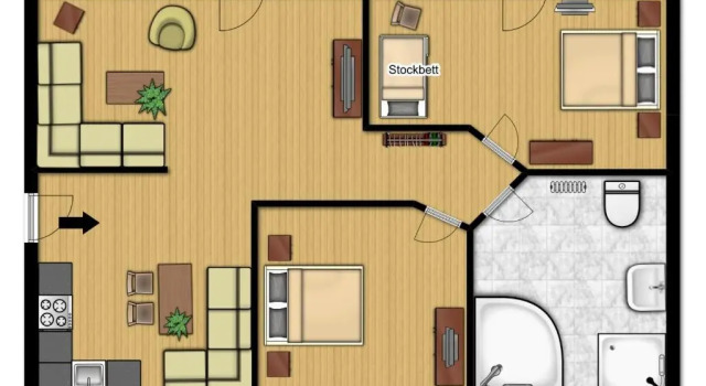 Апартаменты с 2 комнатами с балконом Landhaus Kitzblick