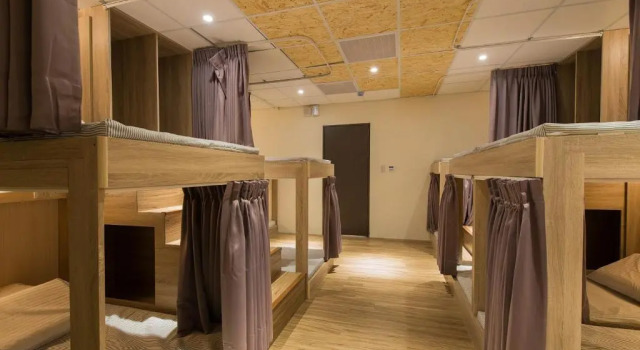 Кровать в общем номере Hostel Jiizu