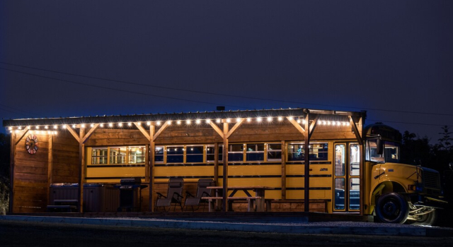 American School Bus - Blossom Farm