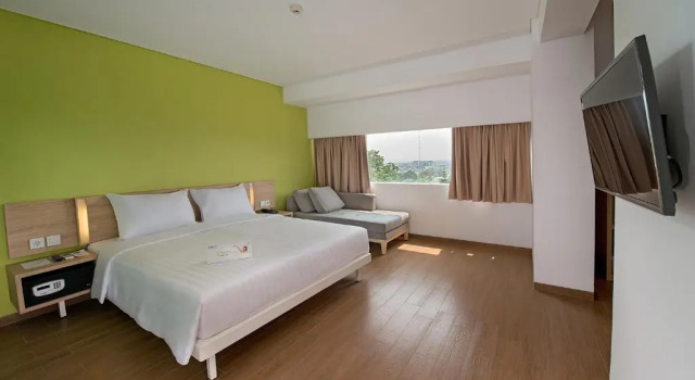 Deluxe dublă cameră Whiz Prime Hotel Pajajaran Bogor