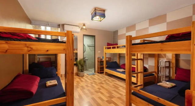 Кровать в общем номере Mega View Homestay