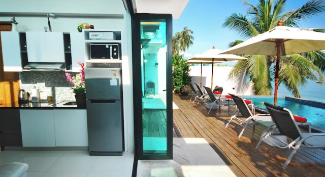 Вилла с 2 комнатами рядом с пляжем Villa Labaron