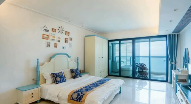 Семейный люкс Deluxe с 2 комнатами с видом на море Beihai Letu Haiju Vacation Apartment