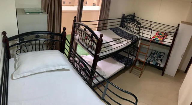 Кровать в общем номере Bollywood Beach Hostel