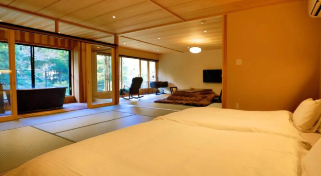 Двухместный номер Standard с видом на реку Tatsuta Ryokan