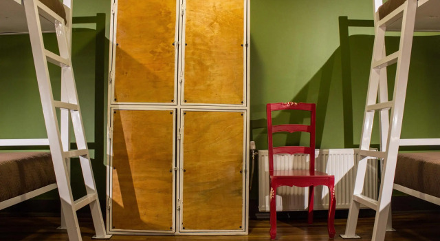 Кровать в общем номере Hostal Providencia