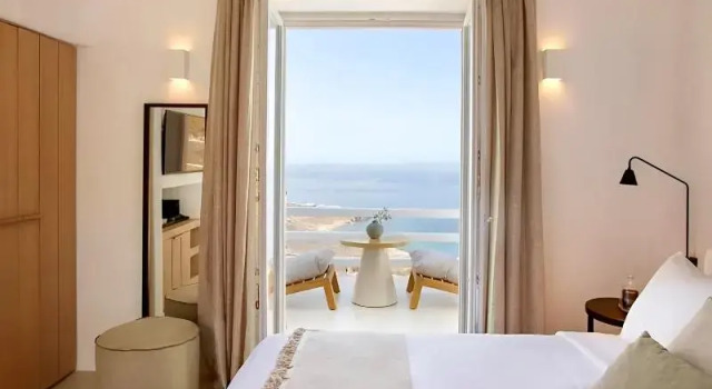 Двухместный номер Deluxe с балконом и с видом на море Hotiday Mykonos Fanari