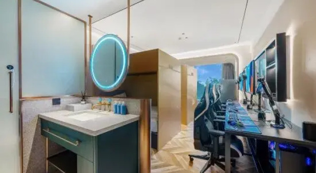 Кровать в общем номере Ai Esports Hotel (Gaochun Maoshan Road Commercial Street)