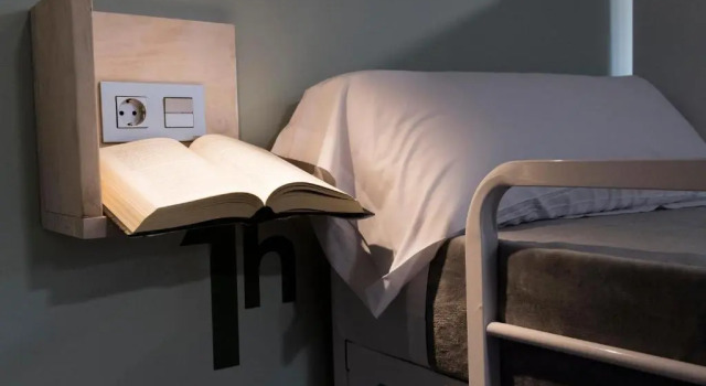 Кровать в общем номере Albergue Goas