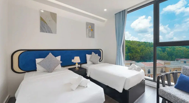 Апартаменты с 3 комнатами с балконом и с видом на океан Hillside condo at Sunset town - Southern Phu Quoc