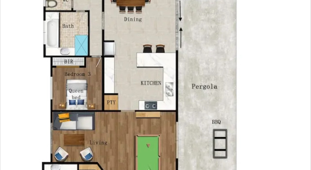Коттедж Grand Hallam 5BRM Rental Entire House