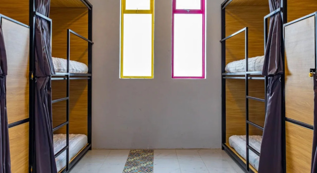 Кровать в общем номере (женский номер) Hostal CASA MX bellas artes