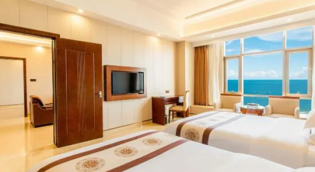 Люкс Premier с 2 комнатами с видом на море Yangjiang Guanhua Hotel (Hailing Island Dajiaowan)