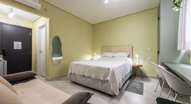 Апартаменты Classic Stay Home Luxo | 1min Praia Gonzaga | Rooftop, Piscina, Sauna & Gym