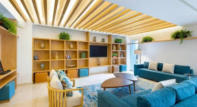 Кровать в общем номере Courtyard by Marriott Cancun Airport