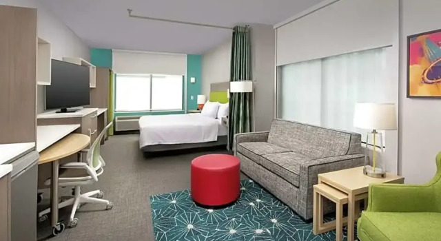 Двухместная студия Отель Home2 Suites by Hilton Nashville Downtown Convention Center