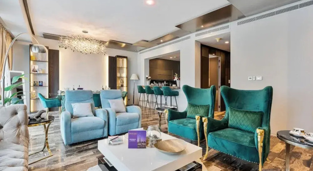 High End Luxury Stay with Full Palm Jumeirah View, Забронировать Дом для отпуска Виллы Эмирата Дубая, рядом с Международный яхт-клуб Дубая, Вилла