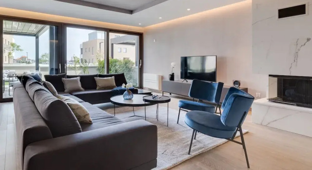 Апартаменты Luxury с 3 комнатами с частичным видом на море Shell Luxury Residences with Pool and Whirlpool
