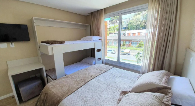 Apto De Luxo Centro De Gramado, 2 Suites, Mobiliado E Equipado (201)