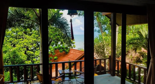 Бунгало с частичным видом на море Zama Resort Koh Phangan