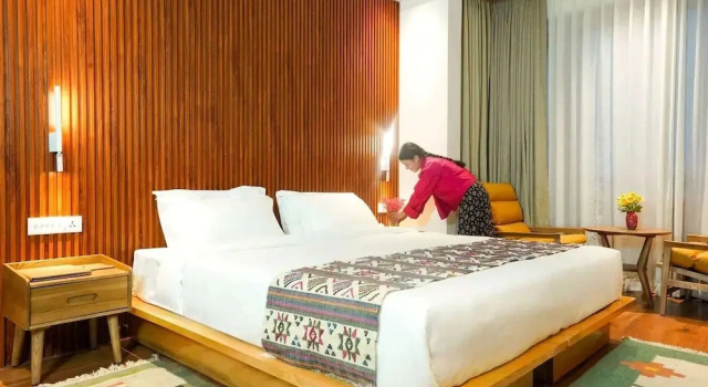 Habitación doble De lujo con balcón y con vista a la montaña Overland Hotel
