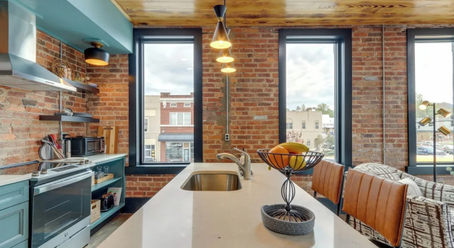 Апартаменты c 1 комнатой Luxurious Downtown Murphy Vacation Rental Loft!