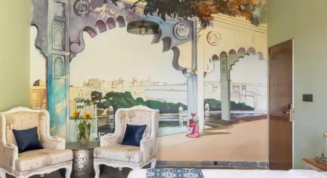 SaffronStays Grand Pavilion, Rezervovat Hotel Udajpur Rajasthan