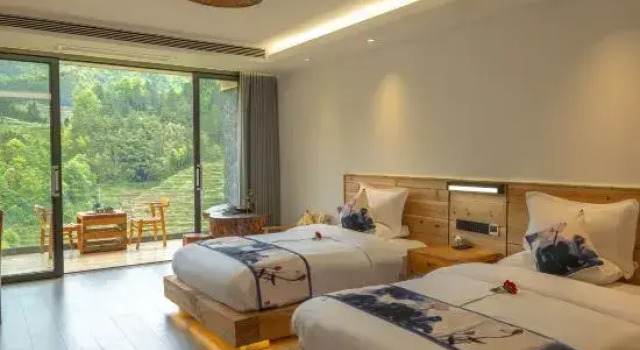 Люкс с балконом Jiabang Yunshang Terrace View Hotel