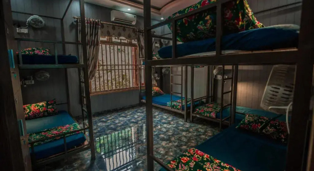 Кровать в общем номере Mama's house Ha Giang