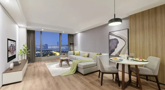 Апартаменты Premier с 2 комнатами с балконом Somerset Suzhou Bay Suzhou