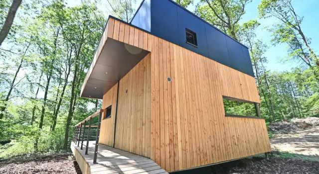 Lodge in Oignies Forest With Eco Design