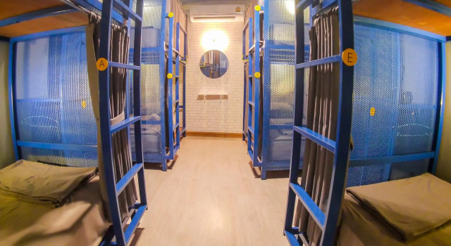 Кровать в общем номере The Moon Hostel Huahin