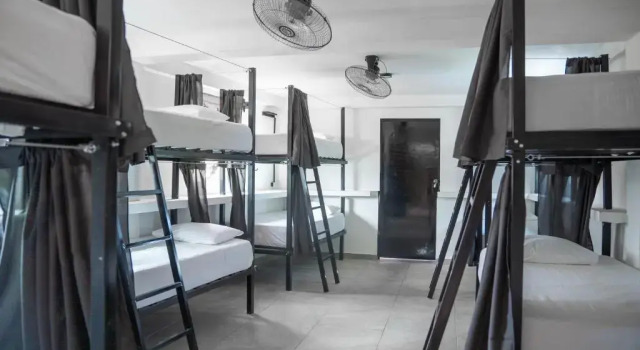 Кровать в общем номере Hostel Oryx Tulum