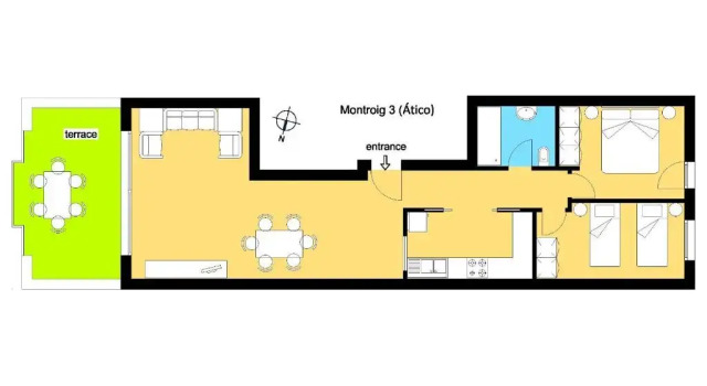 Апартаменты Apartamento Montroig 3 Ático