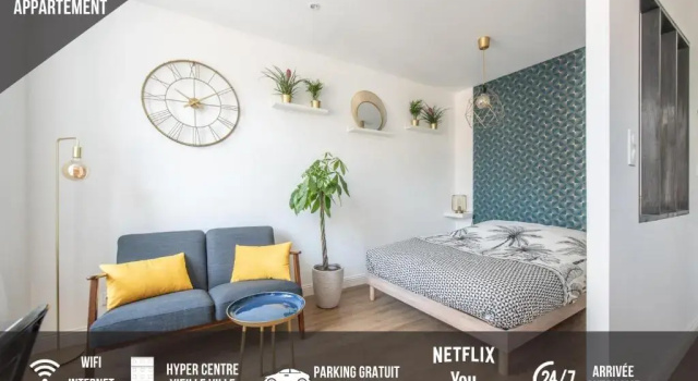 Студия Au Nouveau Boulonnais - 4 appartements charmants pour couples, familles et groupe damis, vieille ville et centre ville de Boulogne sur Mer