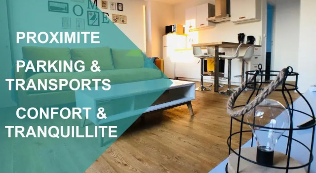 Апартаменты c 1 комнатой Charmant appartement 1-4 personnes, proche centre avec parking
