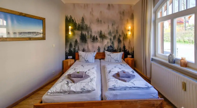 Auszeit im Harz Haus 1 Wohnung Feuerstein, Забронировать Отель Отели Браунлаге 4 звезды, 4*