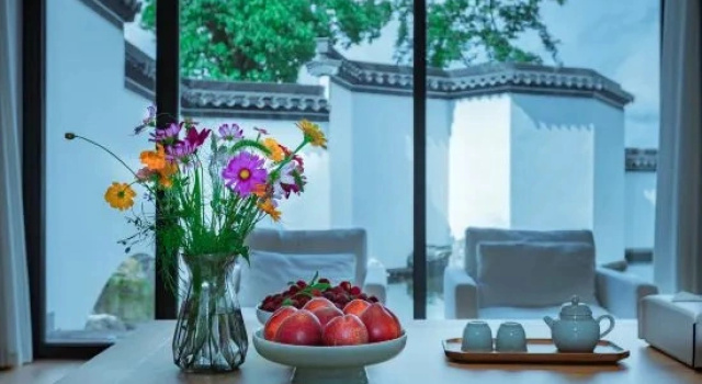 Двухместный люкс с видом на внутренний двор Houtang·Nantang Geng Wenhua Vacation Apartment