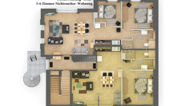 Апартаменты c 1 комнатой Villa Geisenhof