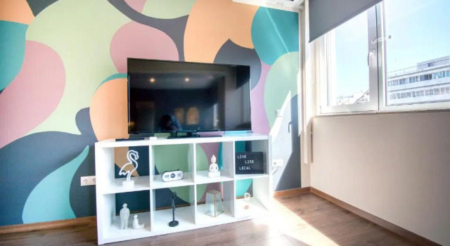 Abstract Flat With Urban View