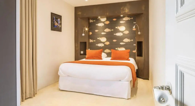 Двухместный номер Comfort с видом на море Hôtel Les Agapanthes-Logis Hôtel