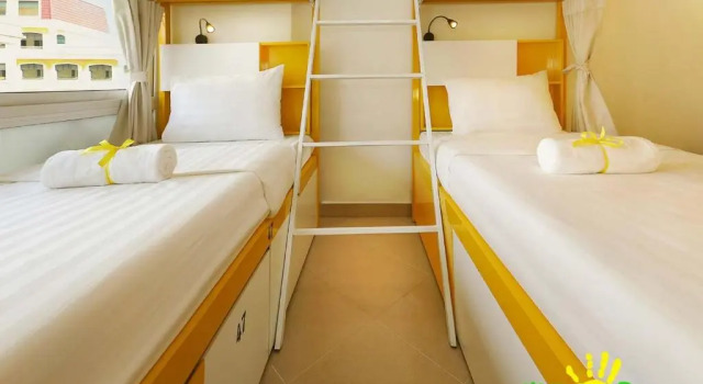 Кровать в общем номере Hanoi High Five hostel