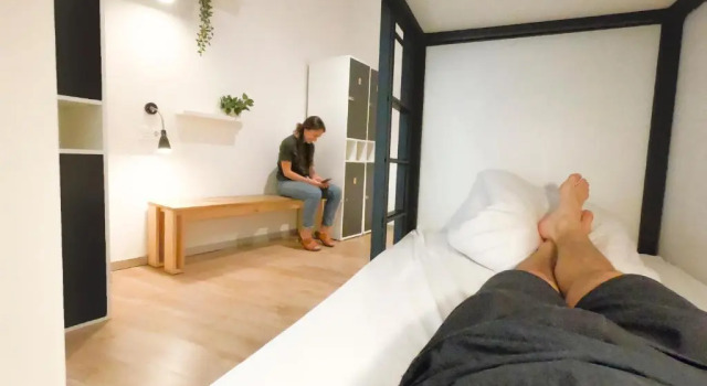 Кровать в общем номере Koba Hostel