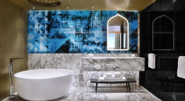 Double Fantastic Suite Junior Suite with balcony and with sea view W Muscat Hotel