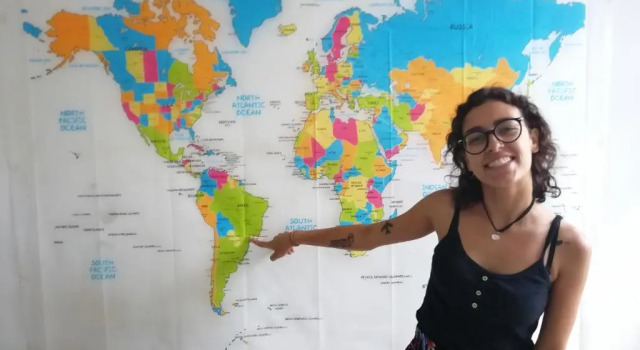 Кровать в общем номере Hostal Base Camp México