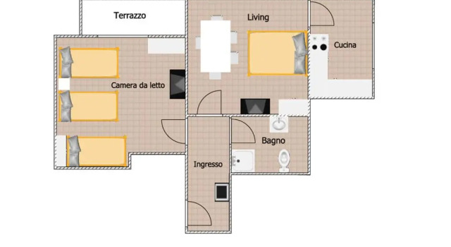 Апартаменты c 1 комнатой Residence Colibri
