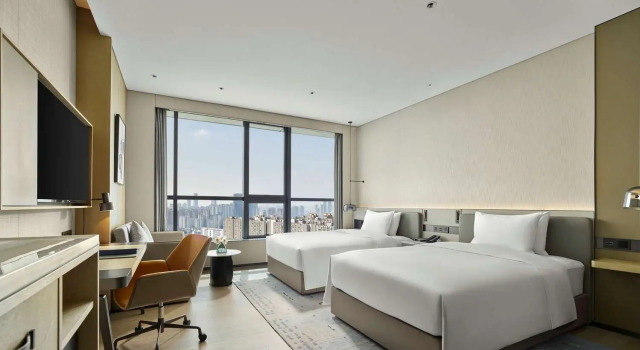 Двухместный номер Deluxe DoubleTree by Hilton Chengdu Riverside - Close to Panda Base and Chengdu East Railway