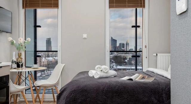 Студия Standard Exclusive Studio on Kasprzaka Street Warsaw Tower Bliska Wola