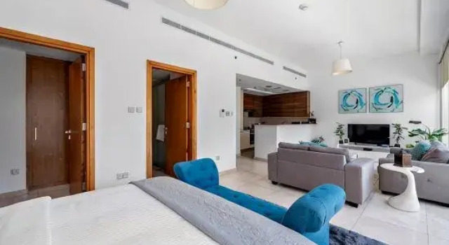Elegant Studio with Burj Khalifa Skyline Views, Забронировать Отель Дубай Эмират Дубай, рядом с Al Wajeha Al Maeyah Marine Transport Station